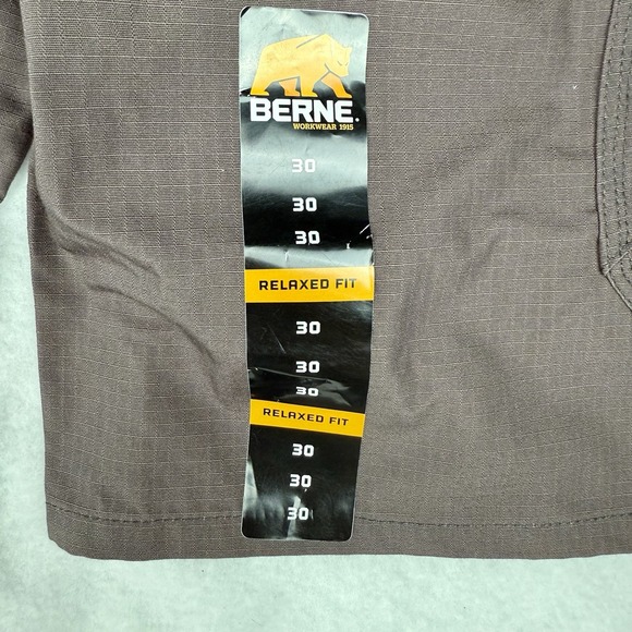 Berne Men's Workwear Flex 180 Relaxed Fit Brown Stretch Cargo Shorts Size 30 NEW - Picture 4 of 8